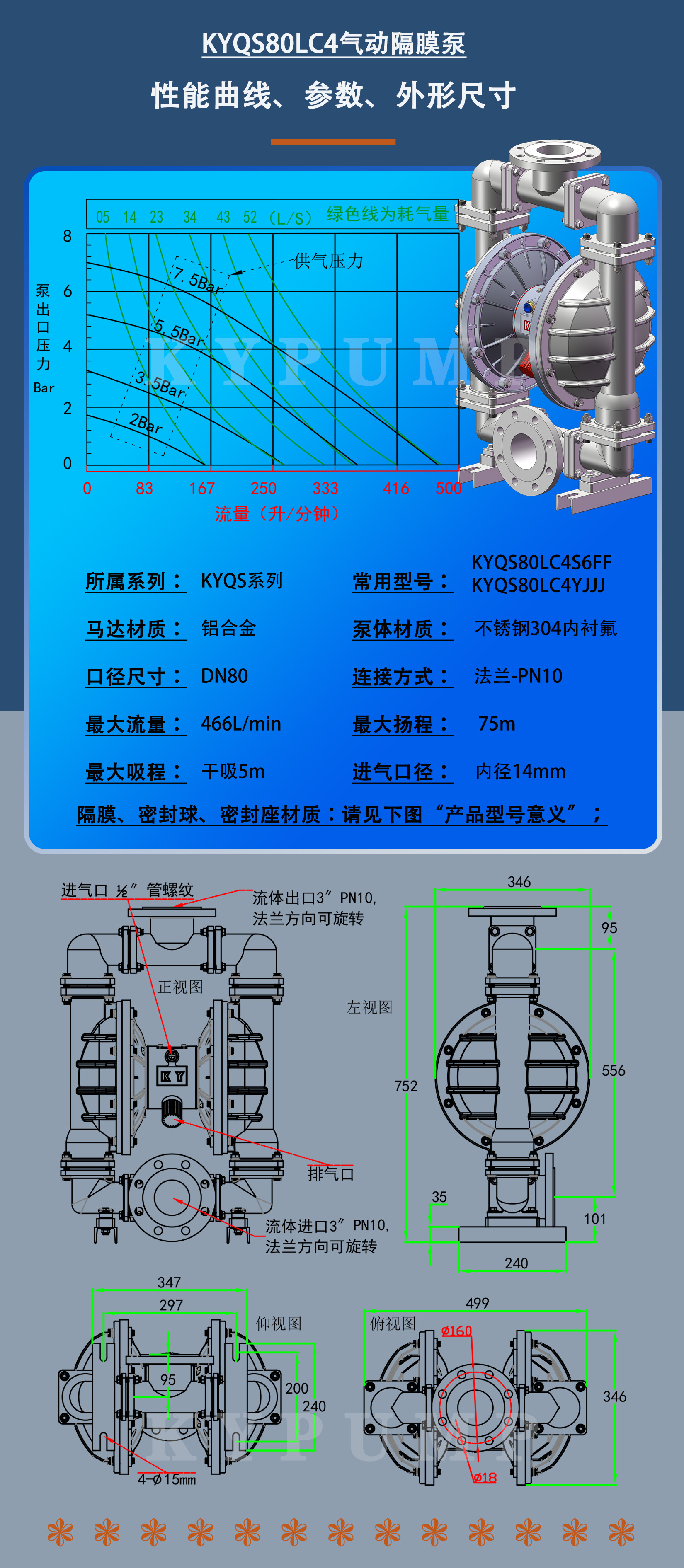 KYQS80LC4泵詳細參數(shù)