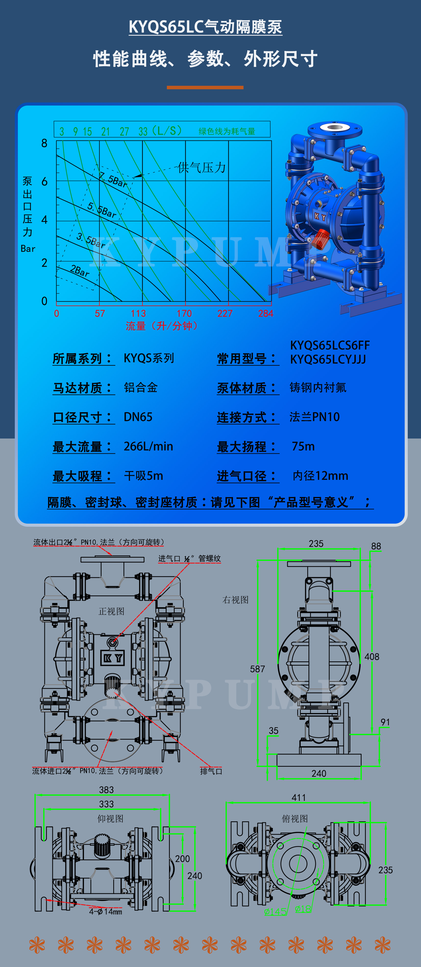 KYQS65LC泵詳細參數(shù)